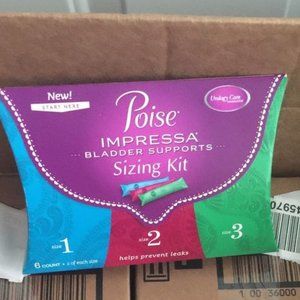 Hard to find Poise Sizing Kit (2 of Each Size) Prevents Leakage